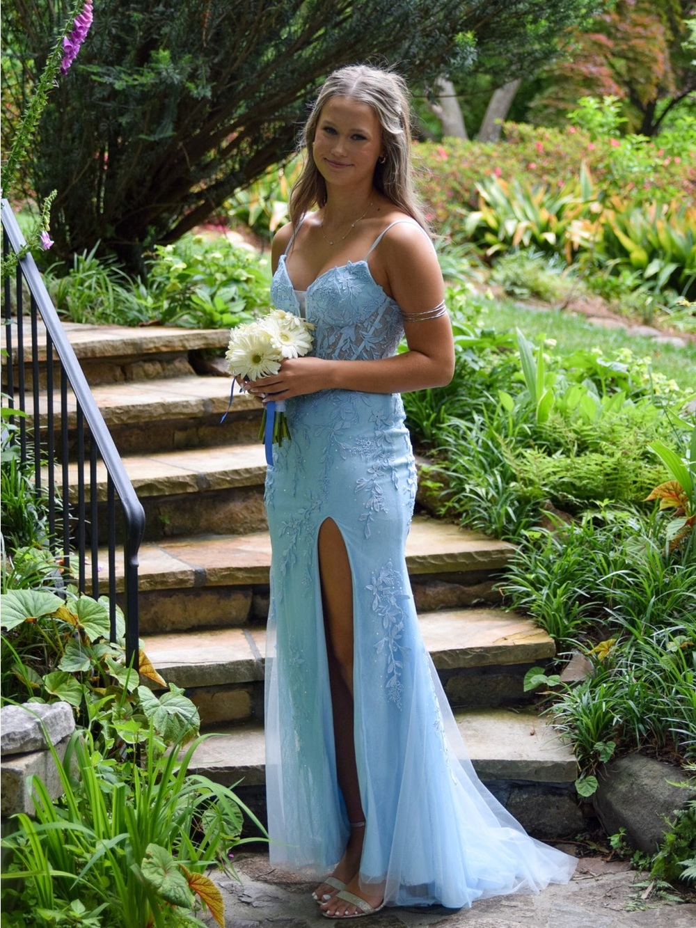 BABY BLUE PROM DRESS